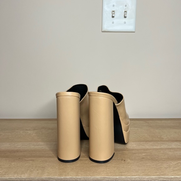 PLT CHUNKY Beige Mules - Picture 3 of 8